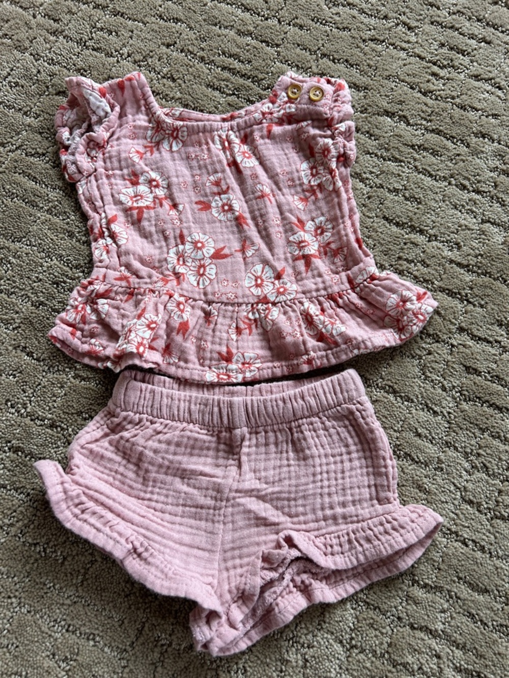 Cat & Jack Pink Floral Two-Piece Set